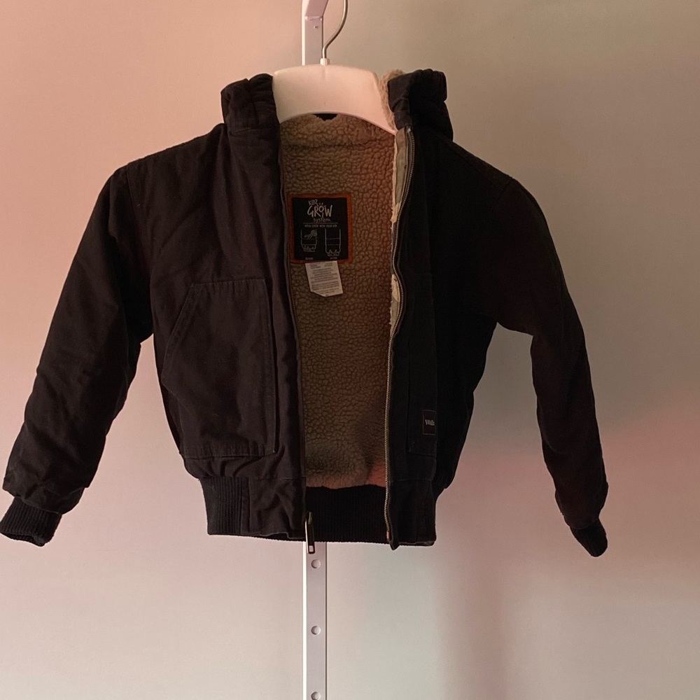 Kids Black Jacket with Sherpa Lining